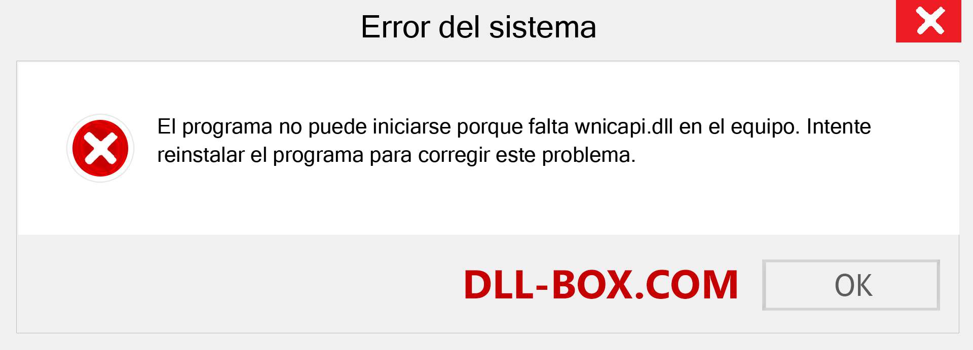 ¿Falta el archivo wnicapi.dll ?. Descargar para Windows 7, 8, 10 - Corregir wnicapi dll Missing Error en Windows, fotos, imágenes